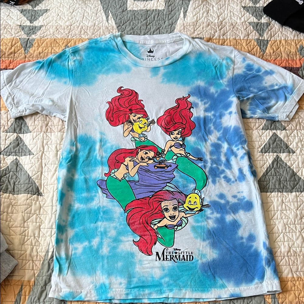 Disney Little Mermaid Ariel Blue and White Tee